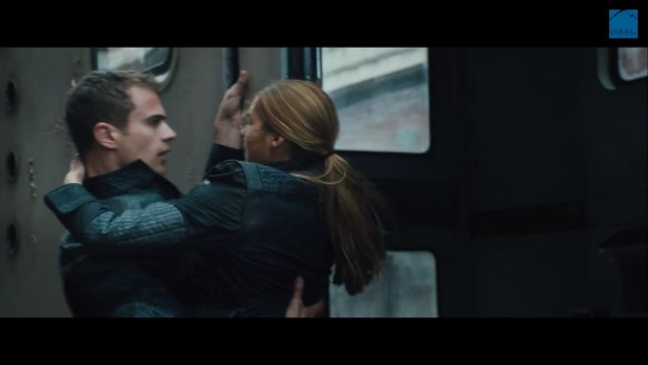 Tris and Four boarding the train