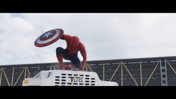Tom Holland as Spider-Man in Captain America: Civil War