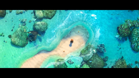 Moana and the ocean