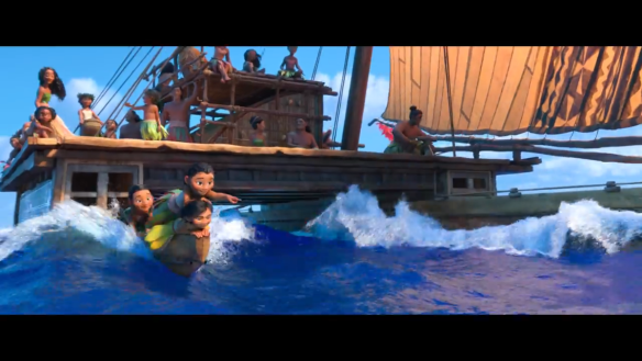 Moana's family's catamaran